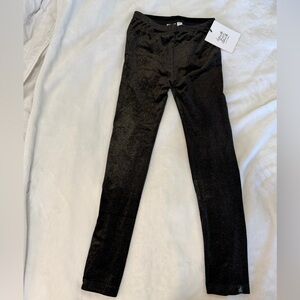 Deux par Deux Black and Gold Leggings